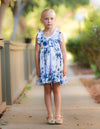 GIRLS - Blue Floral Cotton Dress - Hannah Rose Vintage Boutique