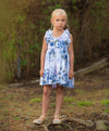 GIRLS - Blue Floral Cotton Dress - Hannah Rose Vintage Boutique