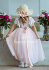 pale blush flower girl dress