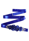 Chiffon Flower & Rhinestone Flower Girl Sash - 