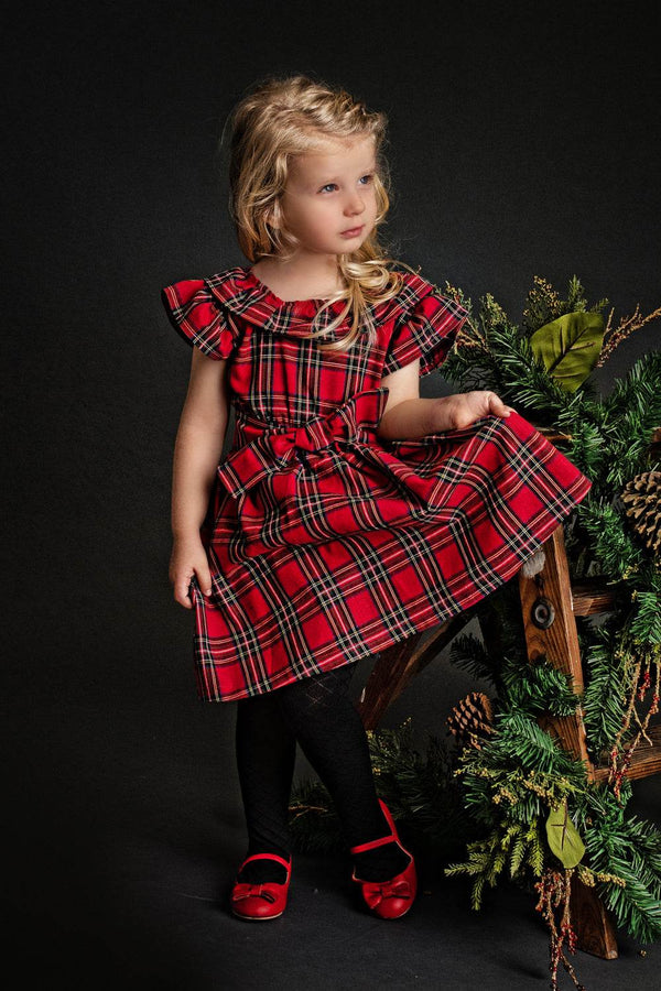 toddler christmas dress nearby Baby And Toddler Girls Long Sleeve Christmas Print Everyday Dress - RED