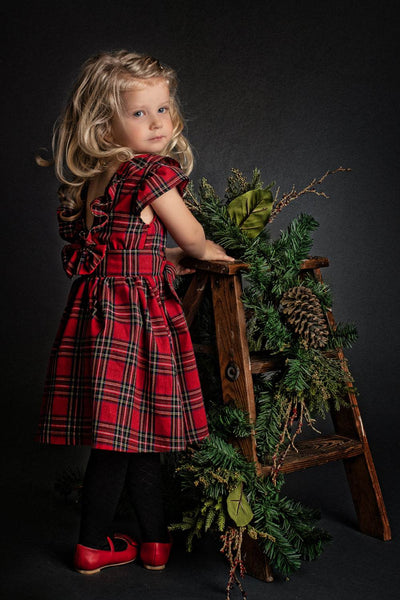 Baby Girl Bows AGQT - Red & Black Plaid Long Sleeve Dress With Bow (Sizes 6M-5T) Toddler Girls Christmas Dress Baby Girl Bows AGQT - Red & Black Plaid Long Sleeve Dress With Bow (Sizes 6M-5T) Toddler Girls Christmas Dress