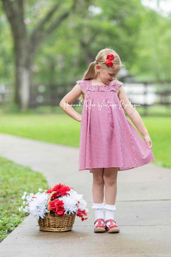Classic Gingham Check Dress - 