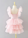 GIRLS - Pink Layered Tulle Birthday Party Dress - Hannah Rose Vintage Boutique