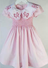 Embroidered Bows Smocked Dress - 