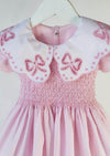 Embroidered Bows Smocked Dress - 