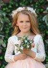 Flower Petal Hair Crown in Blush - 