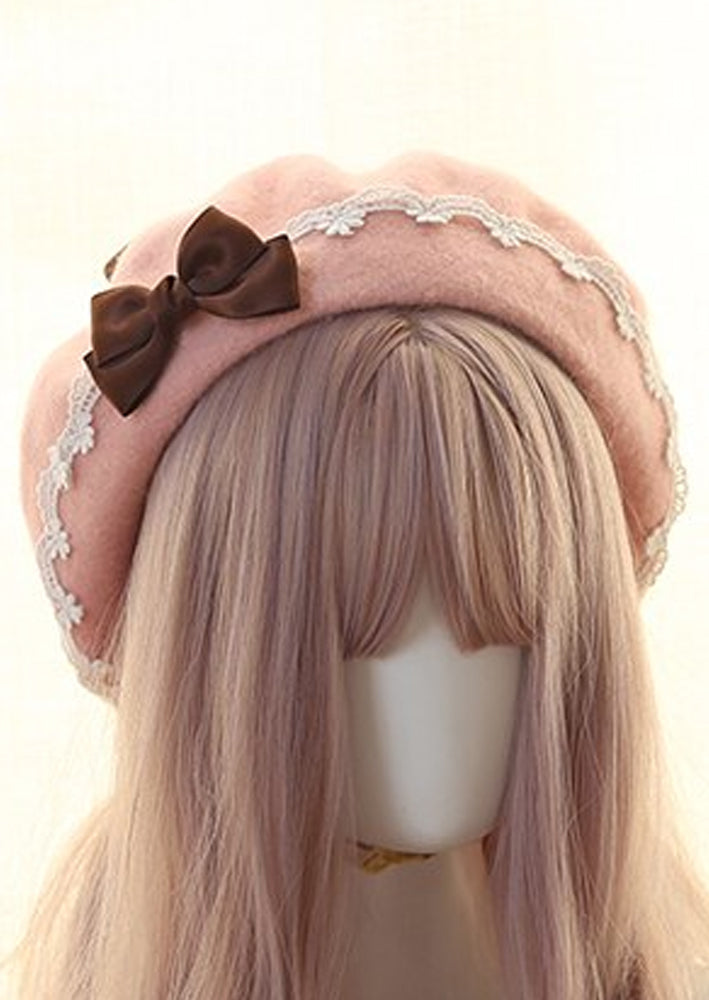 GIRLS - Scalloped Lace Paris Style French Beret - Hannah Rose Vintage Boutique