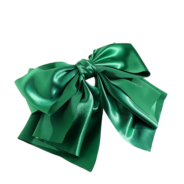 Satin Hair Bow, satin bow, bows for the hair, special occasion bows, green bows, bows for party dress