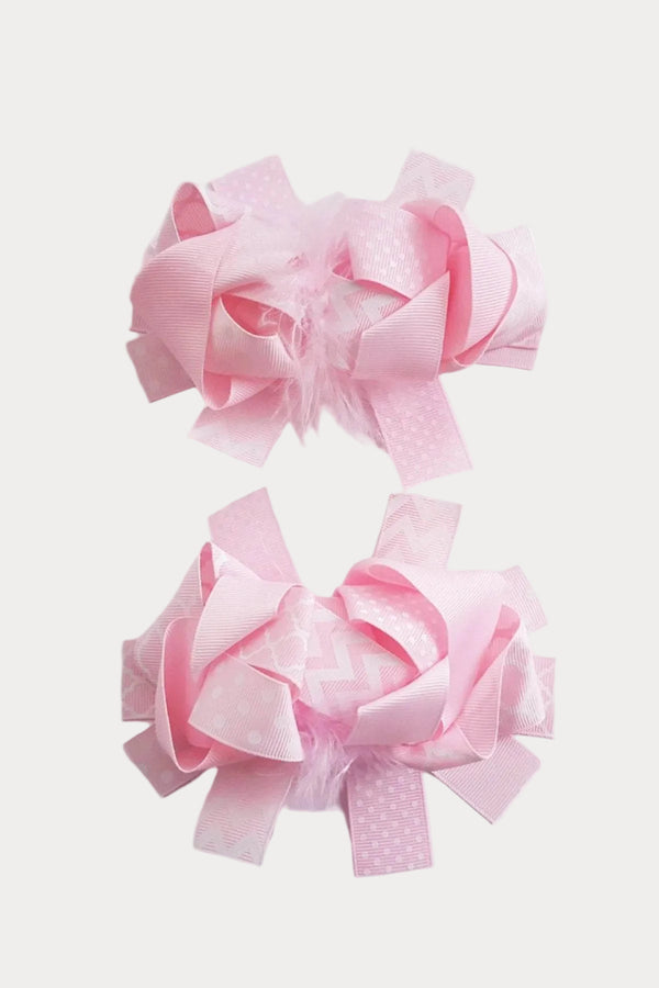 Light Pink Boutique Hair Bow – 5.5" Grosgrain
