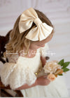 elegant ivory hair bow