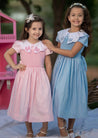 GIRLS - Layla Hand Smocked Bows Dress - Hannah Rose Vintage Boutique