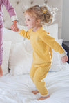 Long Sleeve Pajama in Golden Yellow - 