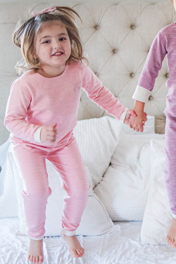 Long Sleeve Pajama in Soft Pink - 