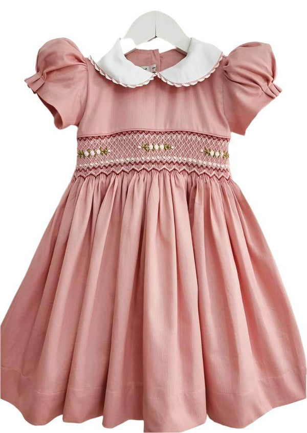 Marcella Smocked Dress in Pink - 