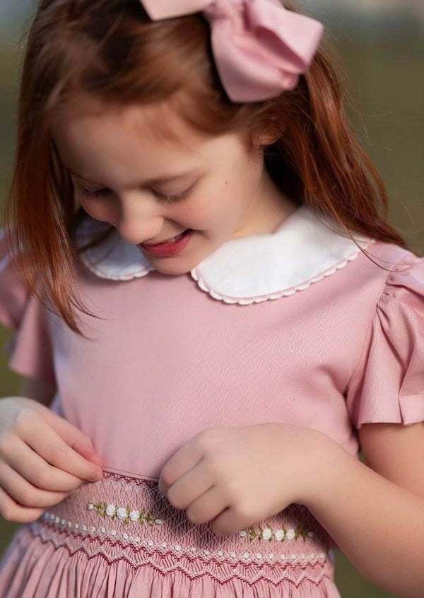 Marcella Smocked Dress in Pink - 