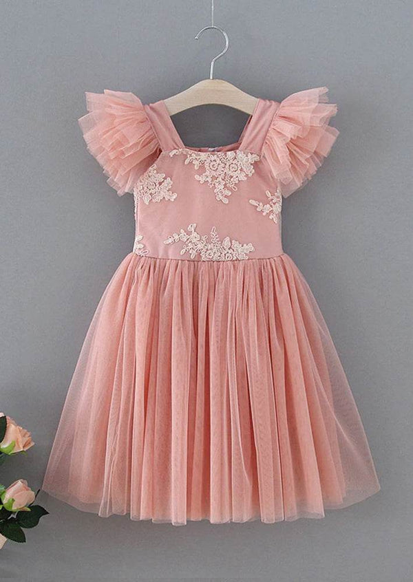 Marin Dusty Rose Girls Dress for Weddings - 