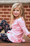 Navy Floral Leggings - 