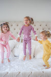 GIRLS - Mallory Girls Pajamas in Gold Sizes 2-14 - Hannah Rose Vintage Boutique
