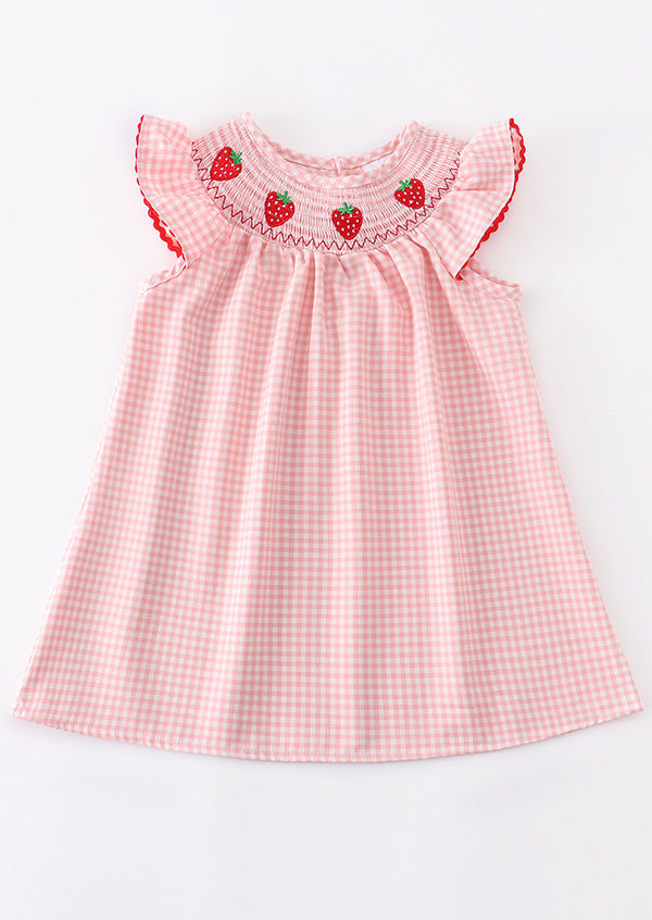 GIRLS - My Garden Pink Smocked Dress - Hannah Rose Vintage Boutique