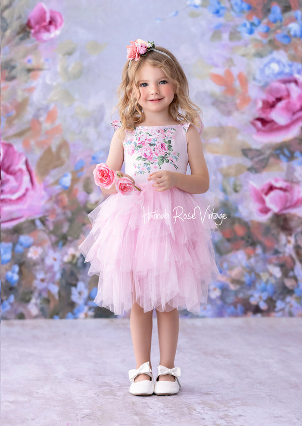 Girls Kids Fairy Dress Costume Cosplay Princess Swan Pink Plus Free  Headpiece