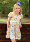 GIRLS - Sweet as a Peach Pocket Twirl Dress - Hannah Rose Vintage Boutique