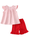 GIRLS - My Garden Set Pink Shorts and Top - Hannah Rose Vintage Boutique