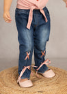 GIRLS - Pink Love 2 Pc Denim Jeans Set - Hannah Rose Vintage Boutique