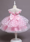 GIRLS - Pink Dot Birthday Party Special Occasion Dress - Hannah Rose Vintage Boutique