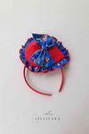 Red and Blue Floral Dress Vintage - 