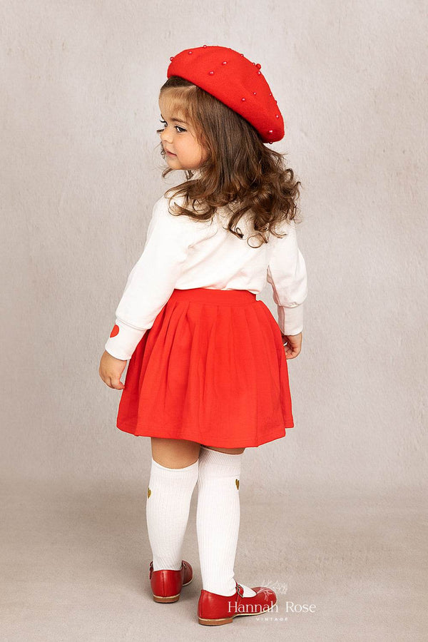 Red Heart Skirt Set - 