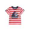 Red Stripe Boys Sailboat Shirt - 