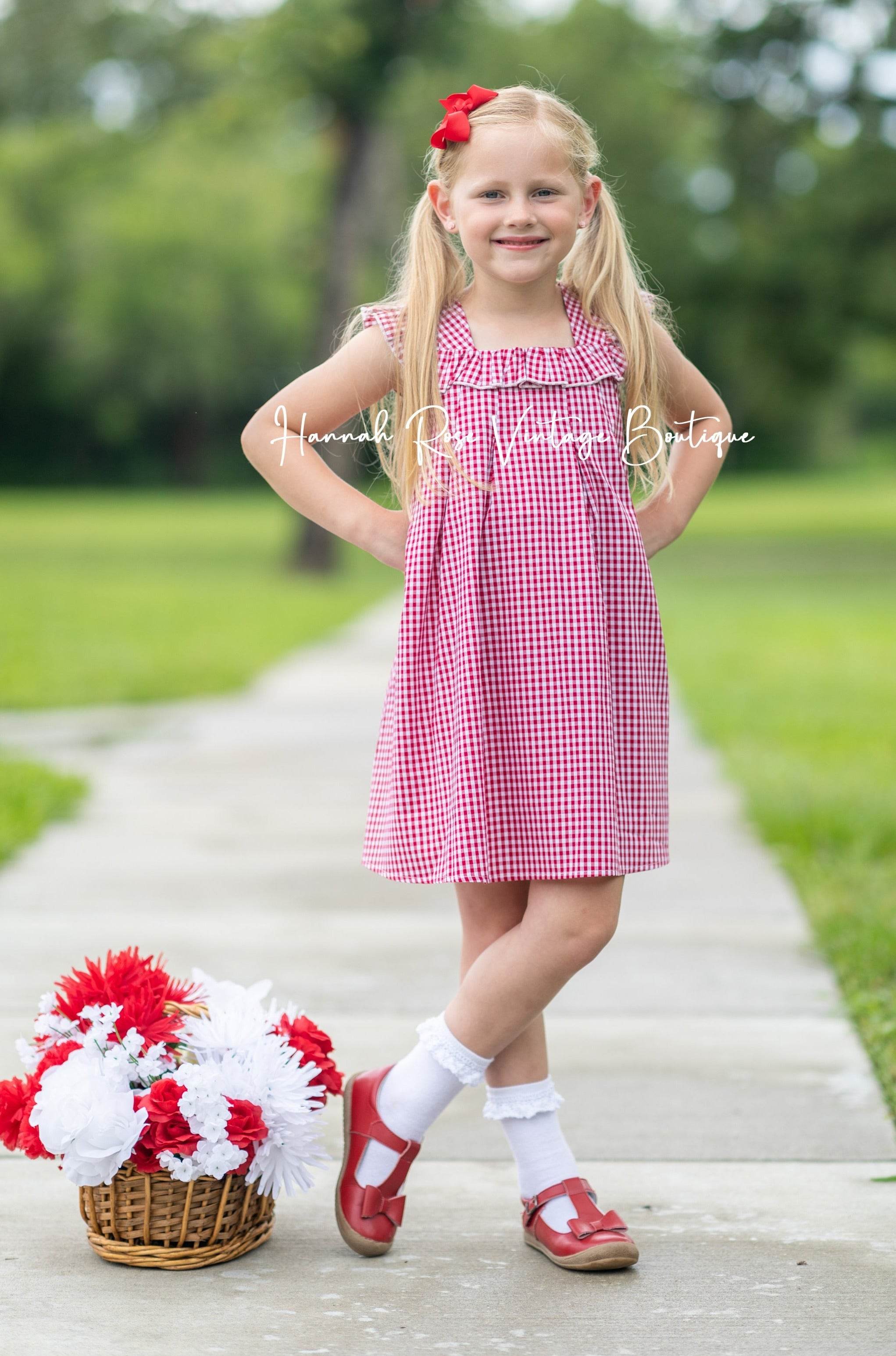 Classic Gingham Check Dress