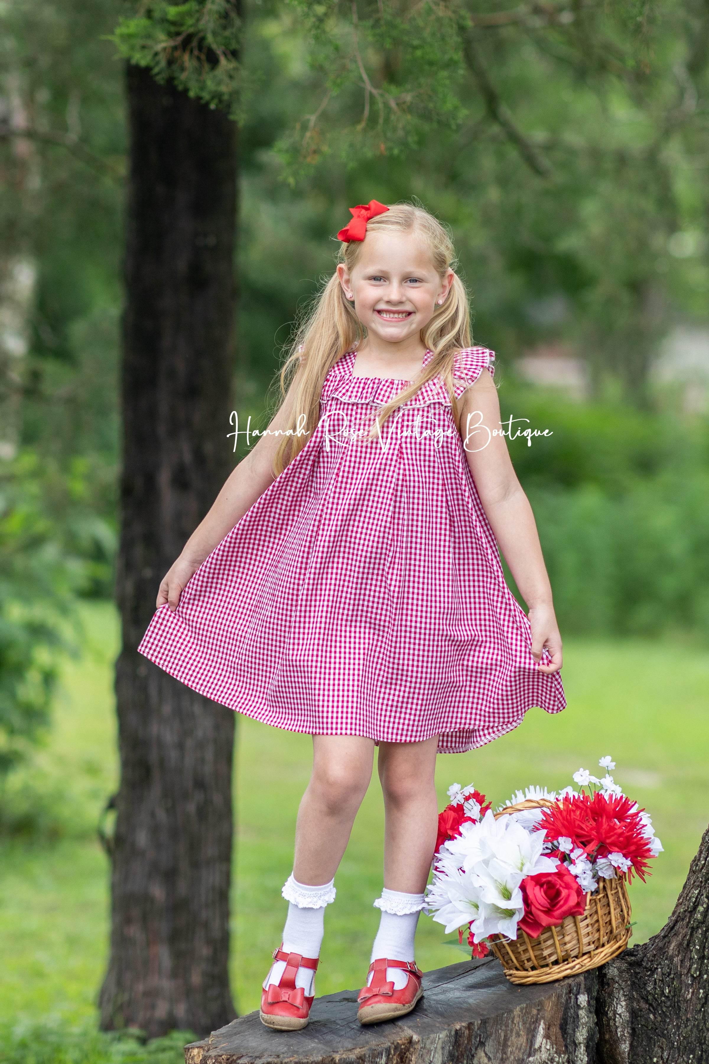 Classic Gingham Check Dress