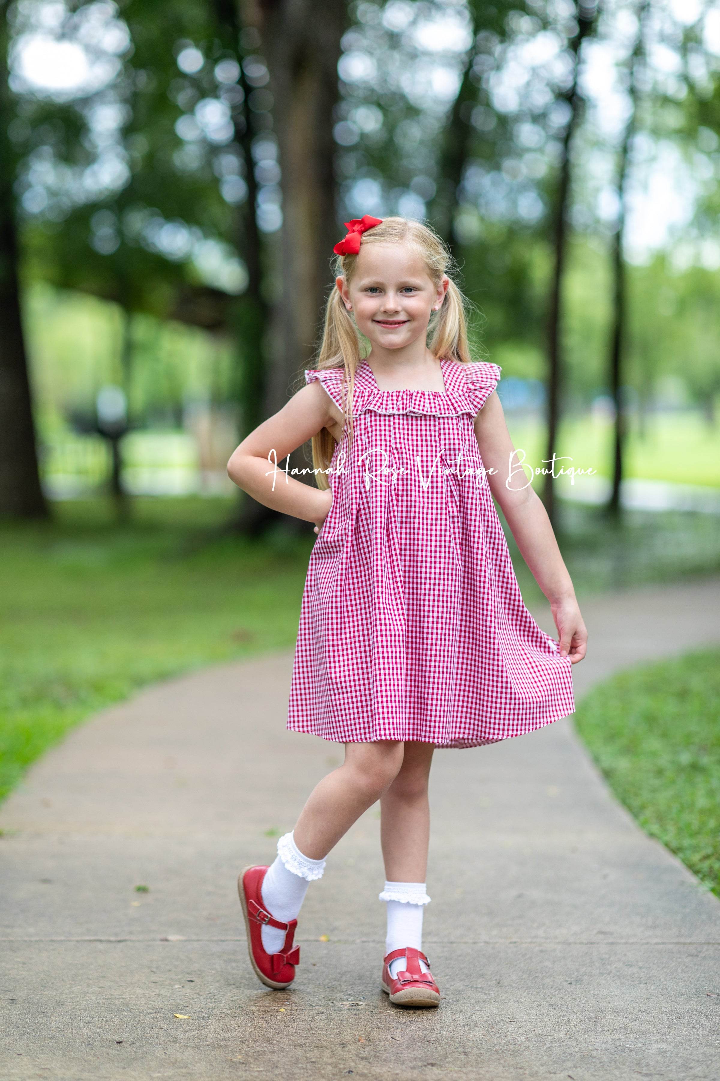 Classic Gingham Check Dress