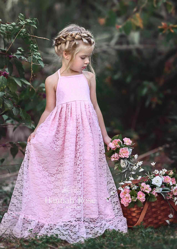 Sia Pink Lace Maxi Dress for Weddings Sia Pink Lace Maxi Dress for Weddings