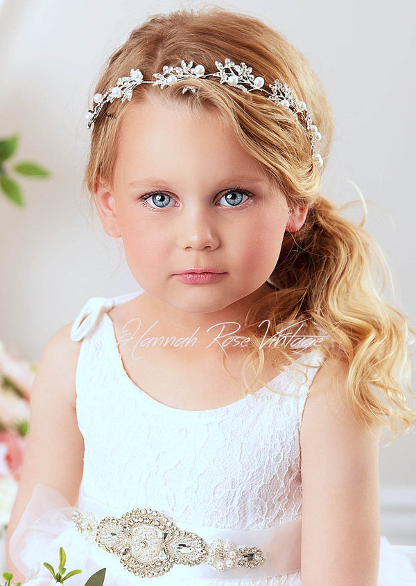 Silver Beaded Hair Accessory - 