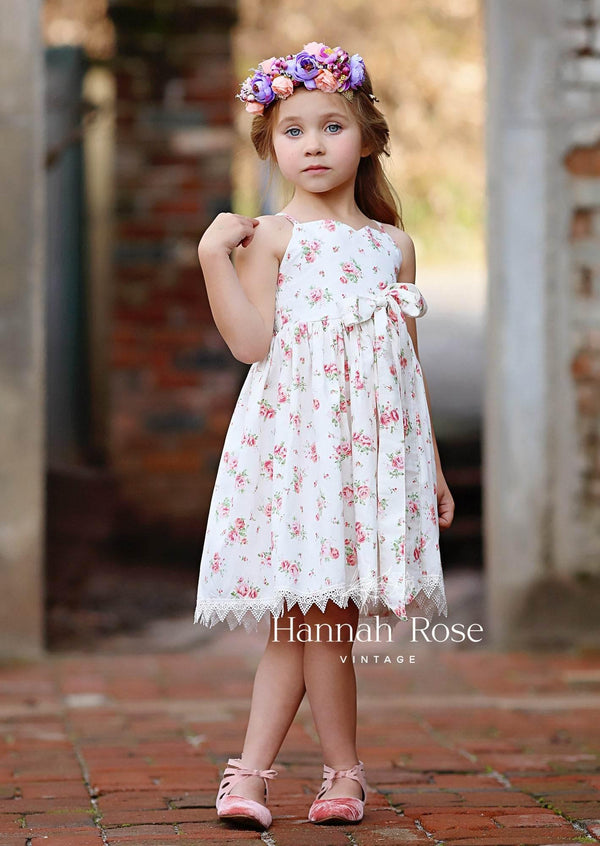 Sweetheart Neckline Rose Print Dress - 