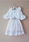 GIRLS WHITE LACE DRESS - Hannah Rose Vintage Boutique