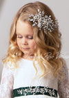 GIRLS - Orion Silver Sash and Beaded Hair Accessory - Hannah Rose Vintage Boutique